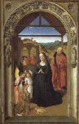 Dieric Bouts The Annunciation,The Visitation,THe Adoration of theAngels,The Adoration of the Magi oil on canvas